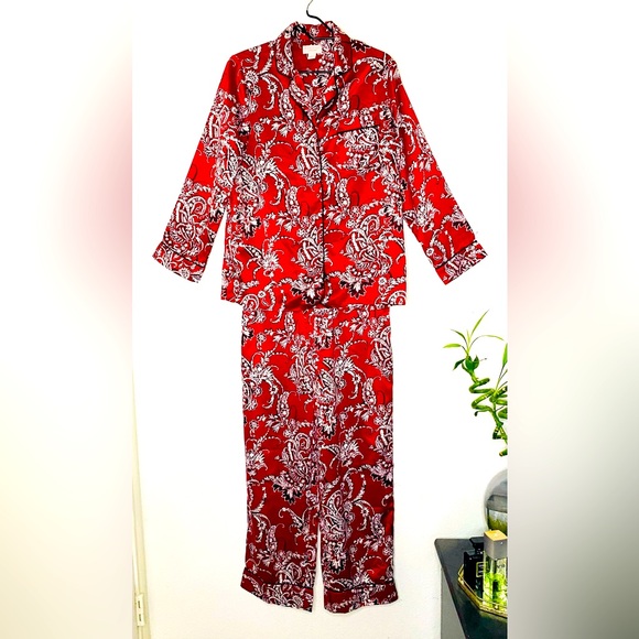 Cabernet by Sleep Sense Coordinating Satin Pajama Set - Picture 3 of 15